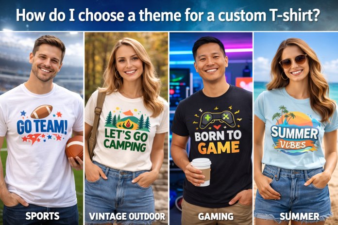 Cum pot alege o temă de design pentru un tricou personalizat
