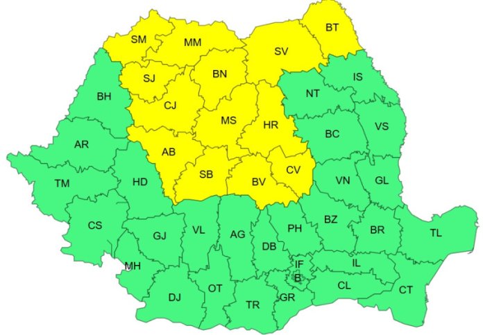 Alerte meteo: cod galben de frig în 13 județe. ANM comunică lapoviță, gheață și vânt. Regiunile afectate și prognoza meteo pentru București - HARTĂ