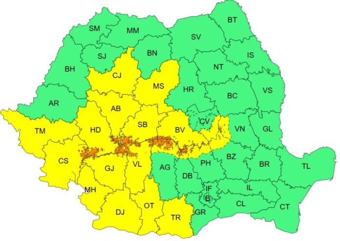 Aproape toată națiunea, sub influența precipitațiilor, furtunilor de zăpadă, ninsorilor și a vântului intens. Zonele influențate de cod portocaliu și...