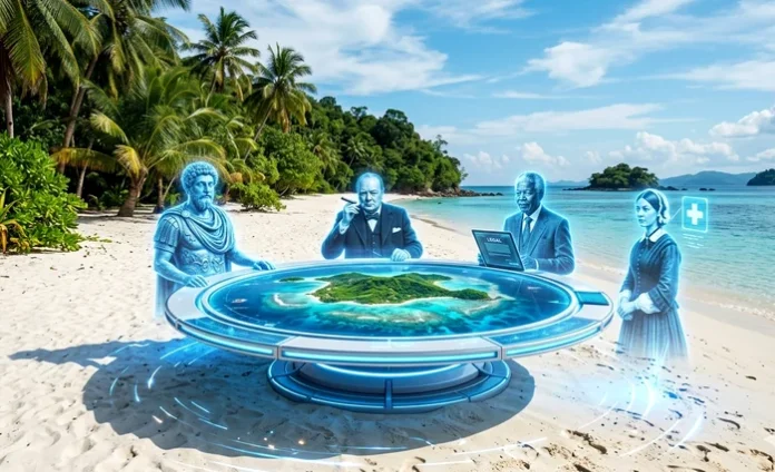 Experiment periculos? Prima insulă de pe planetă condusă de Inteligența Artificială. „Miniștri” automați influențați de Churchill, Roosevelt și Gandhi. Experiment periculos? Prima insulă de pe planetă condusă de Inteligența Artificială. „Miniștri” automați influențați de Churchill, Roosevelt și Gandhi.