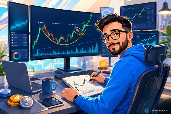 Modelul cup and handle, cum îl citești pe grafic și când merită să intri Modelul cup and handle, cum îl citești pe grafic și când merită să intri